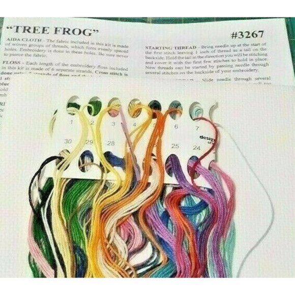 Cross Stitch Kit Design Works TREE FROG Counted #3267HL 12"x12" Sealed USA - Picture 2 of 7